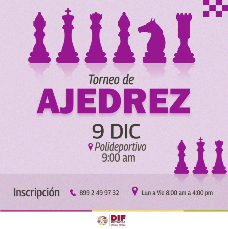 DIF Reynosa invita a participar en torneo de ajedrez