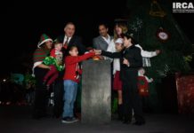 Participan agrupaciones artísticas IRCA en encendido del pino