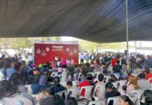 Agasajan a ciudadanos con Posada en la colonia Almaguer