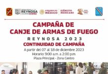 Promueve Gobierno del Alcalde Carlos Peña Ortiz Campaña de Canje de Armas de Fuego en Reynosa