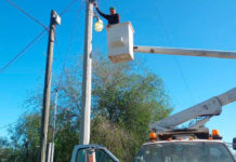 Realizan trabajos de mantenimiento y reposición de luminarias en el Poblado Venecia