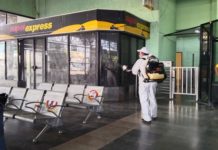 COEPRIS llevó a cabo la desinfección de las instalaciones de la Central de Autobuses