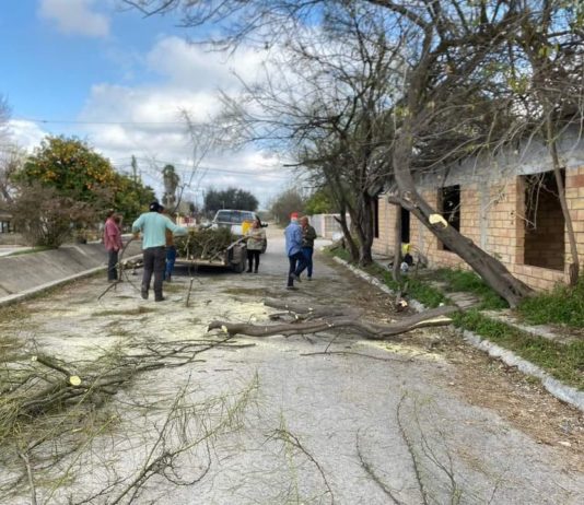 Servicios primarios llevaron a cabo este viernes trabajos de limpieza en la colonia Adolfo López Mateos