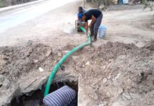 Atendió COMAPA fuga de agua potable en el Ejido Los Longoria