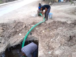 Atendió COMAPA fuga de agua potable en el Ejido Los Longoria