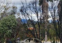 Se quema unidad en carretera a Jaumave