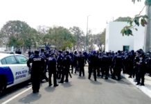 Protestan otra vez elementos de la Guardia Estatal por falta de apoyo