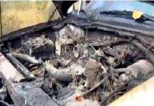 Registran conato de incendio en una camioneta en boulevard Hidalgo