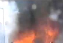 Bomberos sofocan incendio en unidad del transporte público