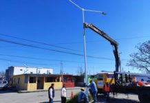 Instalan alumbrado público en el fraccionamiento Residencial Los Angeles