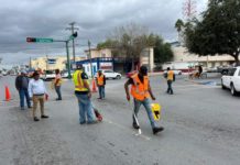 Aplican delimitación de carriles y cajones de estacionamiento en Zona Centro