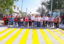 Inauguró Carlos Peña Ortiz pavimentación hidráulica por 7.6 MDP en colonia Arco Iris