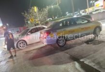 Chocan unidades y deja solo daños materiales en concurrida avenida
