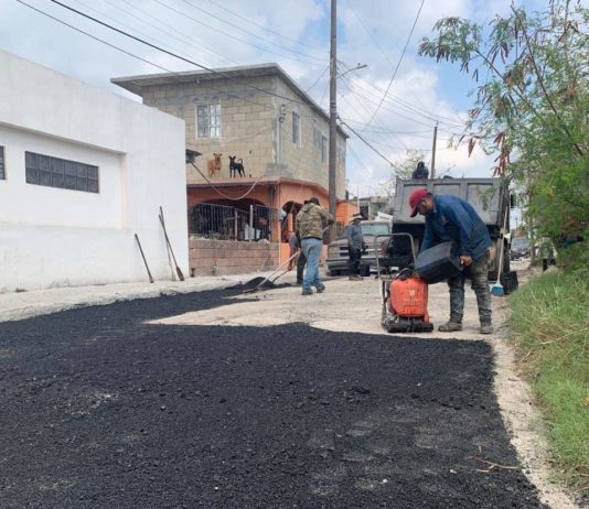 Aplican programa de Bacheo en calles de Matamoros