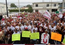 Ciudadanos de Tampico se manifiestan en favor de Úrsula Salazar