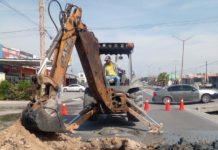 Trabaja COMAPA en rehabilitación de drenaje sanitaria en fraccionamiento Hacienda las Bugambilias