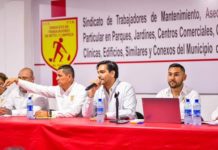 Recibieron trabajadores sindicalizados al Presidente Carlos Peña Ortiz y un aumento salarial