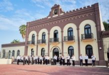 Realizan ceremonia en la explanada de la plaza principal Miguel Hidalgo