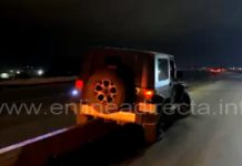 Accidente vial deja daños materiales en libramiento a Monterrey