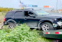 Accidente vial deja solo daños en carretera a Monterrey