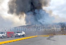 Bomberos sofocan voraz incendio en comercializadora Treviño