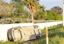 Choque con volcadura deja daños y caos vial en carretera Río Bravo-Reynosa