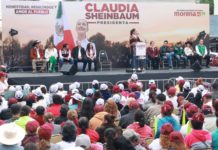 Impulsa Claudia Sheinbaum el voto por el Plan C con Maki y Eugenio en Nuevo Laredo
