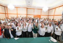 Maestros caminan con Maki y Eugenio al triunfo de la 4T con el Partido Verde