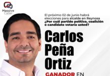 Carlos Peña Ortiz indestructible ganador de encuesta y próximamente en elección