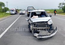 Accidente vial deja lesionados, daños y caos en carretera Reynosa-San Fernando