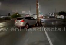 Accidente vial deja solo daños en Libramiento a Monterrey