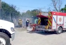 Bomberos sofocan incendio en vivienda que dejo solo daños materiales