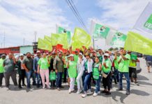 Asegura Partido Verde votos para Maki y Eugenio en tianguis de Jarachina