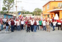 Úrsula Salazar y Mónica Villarreal recorren zona norte de Tampico: Distrito 21 se pinta de guinda