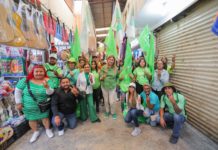 Aseguran su voto a Maki Ortiz en zona comercial de Reynosa