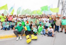 Se pintó de Verde el sur de Reynosa con Maki Esther Ortiz Domínguez por la transformación de México