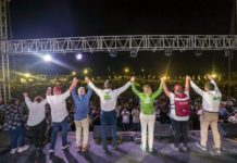 Acompañan más de 10,000 simpatizantes a Maki y Carlos en cierre de campaña en Jarachina Sur Distrito 5