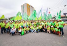 Apoyo multitudinario de reynosenses para Maki Esther Ortiz Domínguez en brigada de impacto