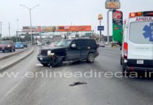Accidente vial deja daños materiales en boulevard Morelos