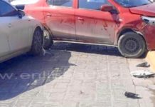 Chocan unidades y dejan solo daños materiales