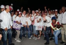 Úrsula Salazar y Adrián Oseguera recorren la zona norte de Tampico