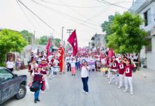 Realiza pre-cierre de campaña Úrsula Salazar en “La Borreguera”