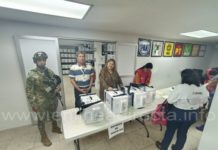 INE Distrito 08 inició la entrega a presidentes de casillas de boletas y actas para la votación