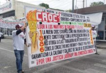 Desfila la Nueva CROC en demanda de mejores servicios médicos del IMSS e ISSSTE