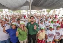 Con cariño ofrecieron apoyo a Maki Ortiz y Carlos Peña en la colonia Tamaulipas