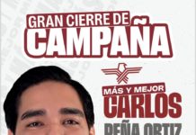 ¡Vamos hacia el triunfo! El 5º Gran Cierre de Campaña de Carlos Peña Ortiz.
