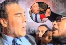 Eduardo Yáñez agrede a reportera y le quita celular; se arma zafarrancho