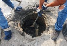 Desazolva COMAPA drenaje sanitario en Reserva Territorial Campestre y Campestre Itavu