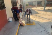 Ejecuta administración de Carlos Peña Ortiz trabajo de saneamiento en escuela primaria de Ampliación Pedro J. Méndez