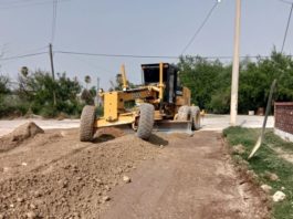 Obras Públicas realiza trabajos en calles de Díaz Ordaz
